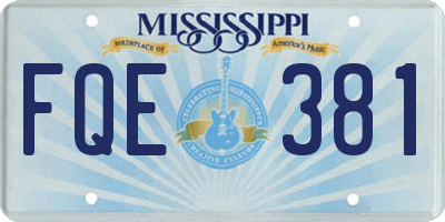 MS license plate FQE381