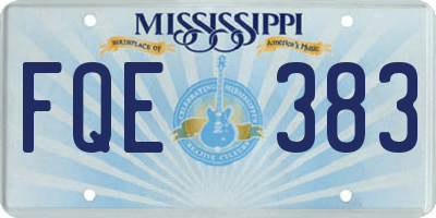 MS license plate FQE383