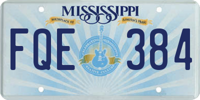MS license plate FQE384
