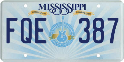MS license plate FQE387