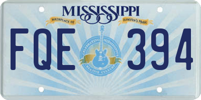 MS license plate FQE394