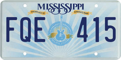 MS license plate FQE415