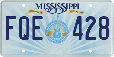 MS license plate FQE428