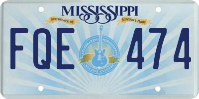 MS license plate FQE474