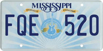 MS license plate FQE520