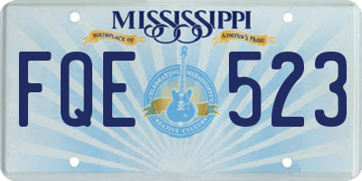 MS license plate FQE523