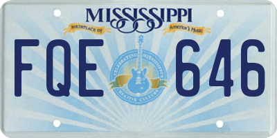 MS license plate FQE646