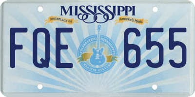 MS license plate FQE655