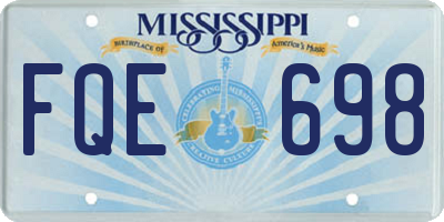 MS license plate FQE698