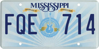 MS license plate FQE714