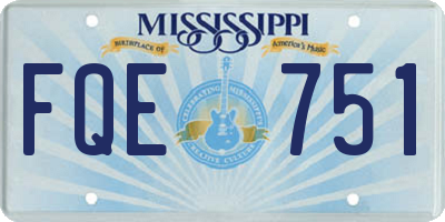 MS license plate FQE751