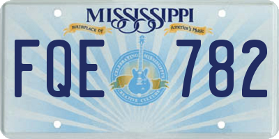 MS license plate FQE782