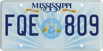 MS license plate FQE809