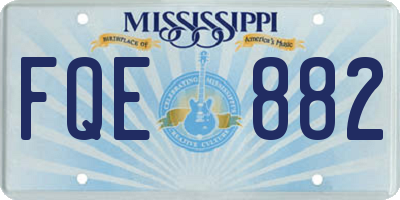 MS license plate FQE882