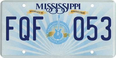 MS license plate FQF053