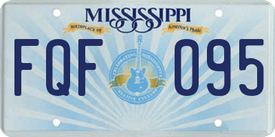 MS license plate FQF095