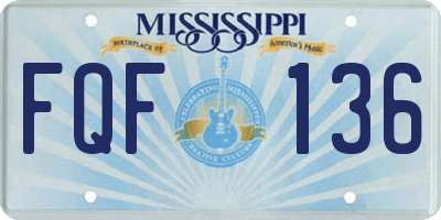 MS license plate FQF136