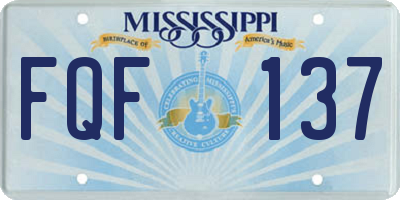 MS license plate FQF137