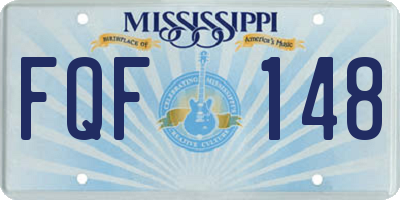 MS license plate FQF148