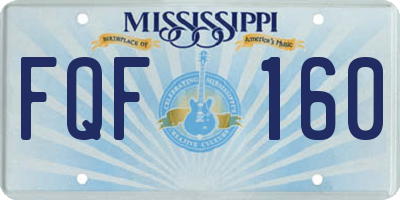 MS license plate FQF160