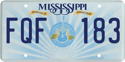 MS license plate FQF183