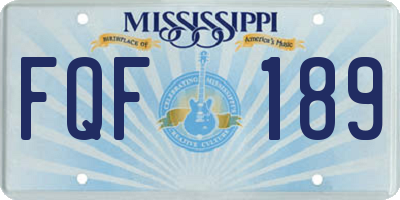 MS license plate FQF189