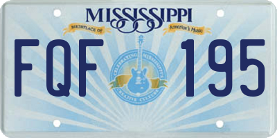 MS license plate FQF195