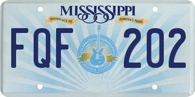 MS license plate FQF202