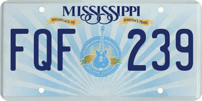 MS license plate FQF239