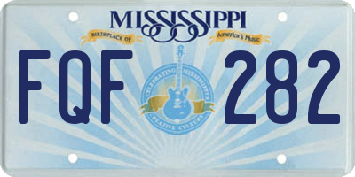 MS license plate FQF282