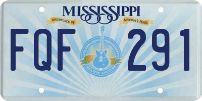 MS license plate FQF291