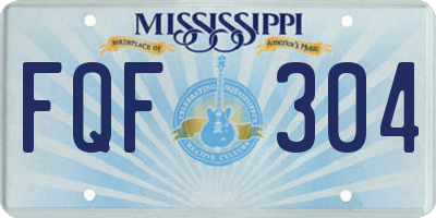 MS license plate FQF304