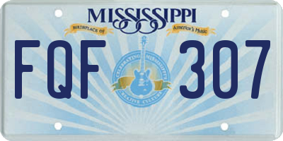 MS license plate FQF307