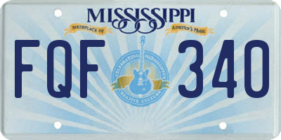 MS license plate FQF340