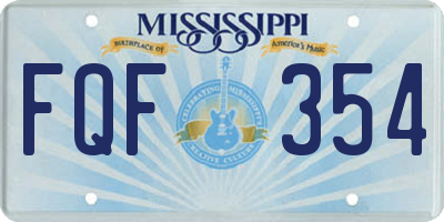 MS license plate FQF354