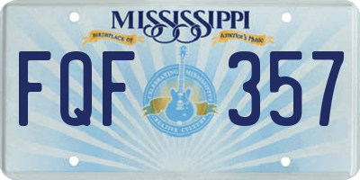MS license plate FQF357