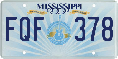 MS license plate FQF378
