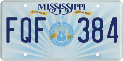 MS license plate FQF384