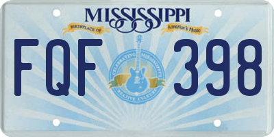 MS license plate FQF398