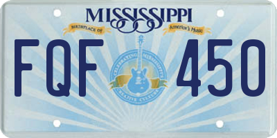 MS license plate FQF450