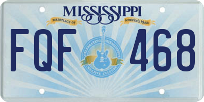MS license plate FQF468