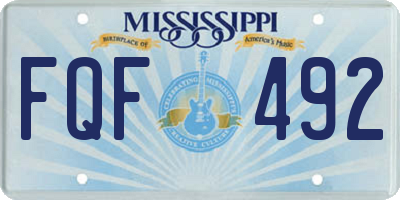 MS license plate FQF492
