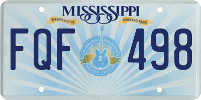 MS license plate FQF498