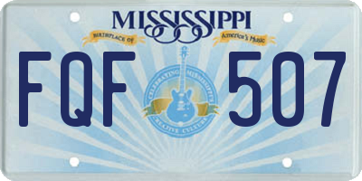 MS license plate FQF507