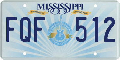 MS license plate FQF512