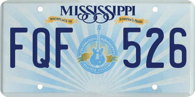 MS license plate FQF526