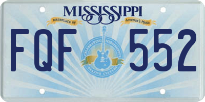 MS license plate FQF552