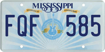 MS license plate FQF585