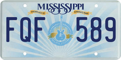 MS license plate FQF589