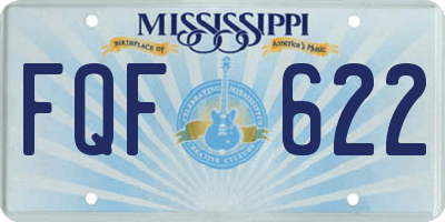 MS license plate FQF622